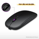 Mouse 189 Ultra-thin Wireless Mouse 2.4G Bluetooth Dual Mode Rechargeable Black