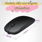 Mouse 189 Ultra-thin Wireless Mouse 2.4G Bluetooth Dual Mode Rechargeable Black