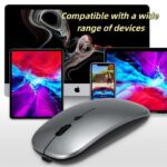 Mouse 189 Ultra-thin Wireless Mouse 2.4G Bluetooth Dual Mode Rechargeable Black
