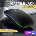 Mouse 189 Ultra-thin Wireless Mouse 2.4G Bluetooth Dual Mode Rechargeable Black
