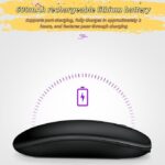 Mouse 189 Ultra-thin Wireless Mouse 2.4G Bluetooth Dual Mode Rechargeable Black