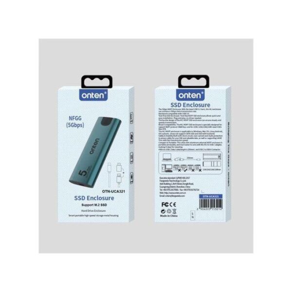 Onten UCA321 SSD Enclosure Support M.2