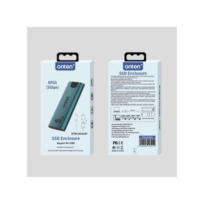 Onten UCA321 SSD Enclosure Support M.2