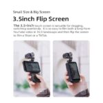 Ordro M5 3-Axis Handheld Osmo Pocket Gimbal Stabilizer Camcorder Ai Tracking 5k Vlog WiFi 180° Rotatable Lens, 3.5 Inch Flip Screen, 120° Wide Angle, IR Night Vision