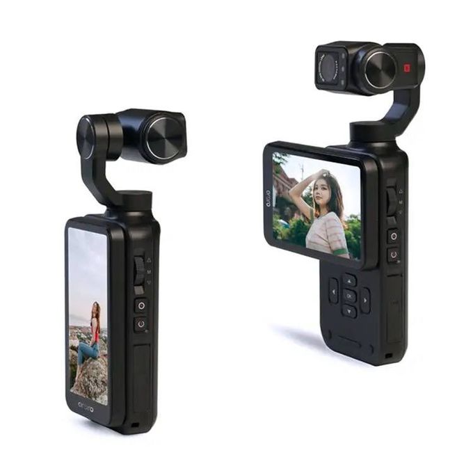 Ordro M5 3-Axis Handheld Osmo Pocket Gimbal Stabilizer Camcorder Ai Tracking 5k Vlog WiFi 180° Rotatable Lens, 3.5 Inch Flip Screen, 120° Wide Angle, IR Night Vision