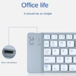 Portable Mini Foldable Wireless Bluetooth Keyboard - White