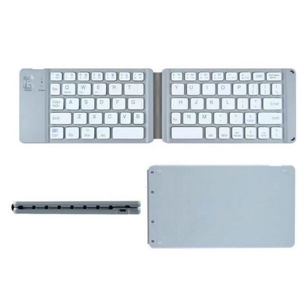 Portable Mini Foldable Wireless Bluetooth Keyboard - White