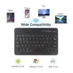 Portable Rechargeable Bluetooth Slim Wireless Keyboard + Mouse 2-in-1 Combo - Black