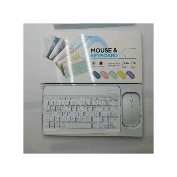 Portable Wireless Bluetooth Keyboard And Mouse Set For IPhone/Android/ipad/laptop PC/Tablet- White