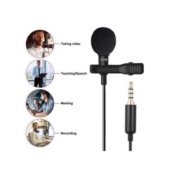 Professional Vlogging Wired Mini For Camera Lapel Condenser Phone And Laptop Microphone (3.5wrd)