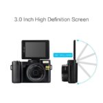 R2 2.7K Vlog Camera 4X Zoom Digital Camera - Black