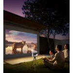 Rechargeable K1 Projector with Built in Battery 4K Smart Home Office Projector – Wireless Presentation, 1080P, Auto Keystone Correction – 1080P WiFi 6 & Bluetooth 5.0