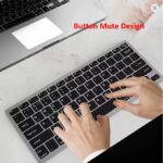 Rechargeable Portable Slim Keyboard, Dual Mode Wireless Keyboard, Wireless Keyboard for All PC, LAPTOP, DESKTOP - Light, Silent, Bluetooth Keyboard, 90 Hours Battery Life,...