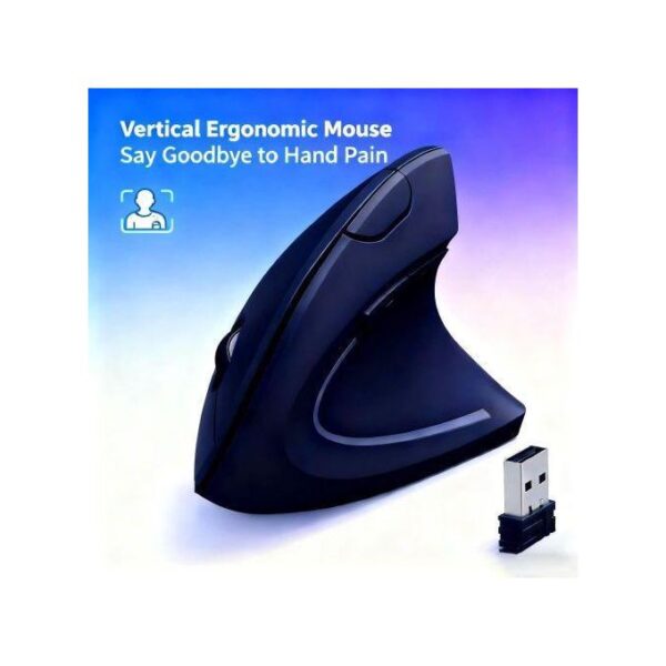 RECHARGEABLE Vertical Mouse, Right Handed 2.4GHz Wireless Ergonomic Rechargeable Vertical Mouse with 3 Adjustable DPI 800/1200/1600, Quiet Clicks, 6 Buttons,Compatible with PC,...