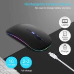 Rechargeable Wireless Bluetooth Mouse(2.4Ghz)--BLACK