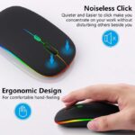 Rechargeable Wireless Bluetooth Mouse(2.4Ghz)--BLACK