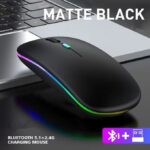 Rechargeable Wireless Bluetooth Mouse(2.4Ghz)--BLACK