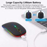 Rechargeable Wireless Bluetooth Mouse(2.4Ghz)--BLACK