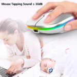 Rechargeable Wireless Bluetooth Mouse(2.4Ghz)--WHITE