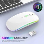 Rechargeable Wireless Bluetooth Mouse(2.4Ghz)--WHITE