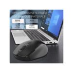 RichRipple 2 in 1 2.4G Wireless Dual-mode Bluetooth Mouse Wireless Rechargeable Mouse with mouse pad 3-Level DPI and Ergonomic Design for Office, Library