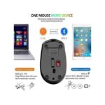 RichRipple 2 in 1 2.4G Wireless Dual-mode Bluetooth Mouse Wireless Rechargeable Mouse with mouse pad 3-Level DPI and Ergonomic Design for Office, Library
