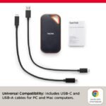 SanDisk Extreme PRO Portable SSD - Up To 2000MB/s - USB-C, USB 3.2 Gen 2x2, IP65 Water And Dust Resistance, Updated Firmware - External Solid State Drive