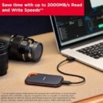 SanDisk Extreme PRO Portable SSD - Up To 2000MB/s - USB-C, USB 3.2 Gen 2x2, IP65 Water And Dust Resistance, Updated Firmware - External Solid State Drive