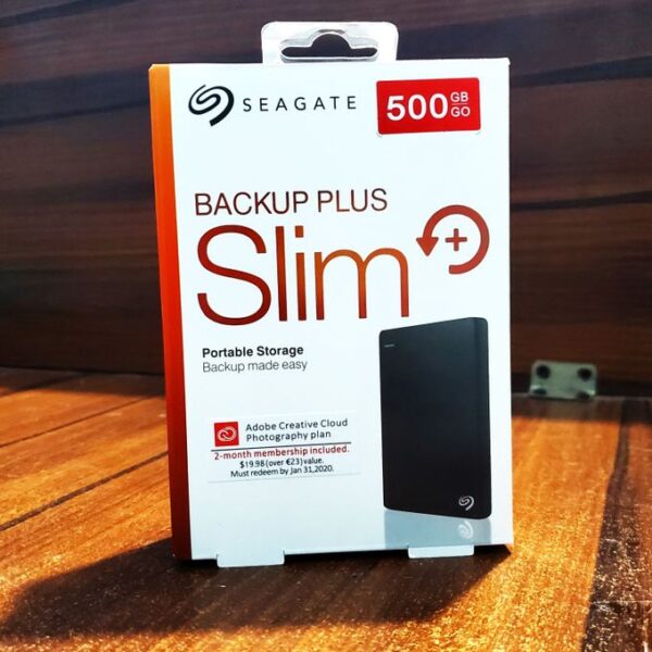 SEAGATE 500GB BackUp Plus Slim Portable Hard Drive