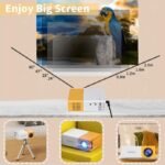 SIKITUT Mini Portable Projector Outdoor Home LED Cinema Video Projector Compatible with Android/Laptop/Phone/TV