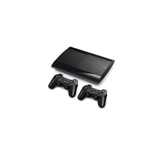 Sony Playstaion 3 PS3 Super Slim 500GB+ 20 Games PES 26, GTA V, Mortal Kombat, God of War, Car Race Etc With 2 Pads