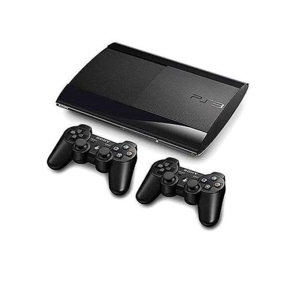 Sony PS3 SuperSlim 500GB+ 20 Games PES 26, GTA V, Mortal Kombat, God of War, Car Race Etc With 2 Pads