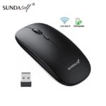 SUNDASELF SUNDASELF 2.4G Wireless Mouse - Black, Ergonomic, Rechargeable, 11.3x5.8x2.6cm