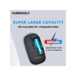 SUNDASELF SUNDASELF 2.4G Wireless Mouse - Black, Ergonomic, Rechargeable, 11.3x5.8x2.6cm