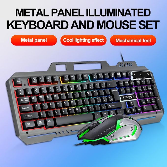 T-WOLF TF600 Keyboard and Mouse Set-Black