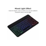 Tablet 10 Inch BT Slim Wireless Keyboard Rechargeable Color Lights