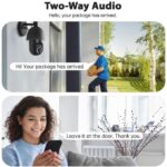 TFRTTS11 1080P WiFi Bulb PTZ Security Camera - Black, Cloud Storage, Two-Way Audio