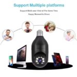 TFRTTS11 1080P WiFi Bulb PTZ Security Camera - Black, Cloud Storage, Two-Way Audio