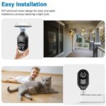 TFRTTS11 1080P WiFi Bulb PTZ Security Camera - Black, Cloud Storage, Two-Way Audio