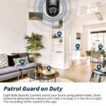 TFRTTS11 1080P WiFi Bulb PTZ Security Camera - Black, Cloud Storage, Two-Way Audio