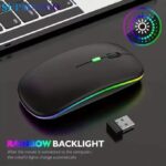Timack Wireless RGB Mouse 2.4G Ergonomic Optical Mouse, Computer Mouse for Laptop, PC, Computer,