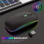 Timack Wireless RGB Mouse 2.4G Ergonomic Optical Mouse, Computer Mouse for Laptop, PC, Computer,