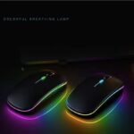 Timack Wireless RGB Mouse 2.4G Ergonomic Optical Mouse, Computer Mouse for Laptop, PC, Computer,