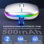 Timack Wireless RGB Mouse 2.4G Ergonomic Optical Mouse, Computer Mouse for Laptop, PC, Computer,