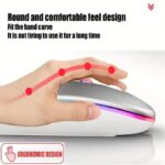 Timack Wireless RGB Mouse 2.4G Ergonomic Optical Mouse, Computer Mouse for Laptop, PC, Computer,