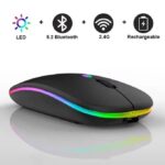Timack Wireless RGB Mouse 2.4G Ergonomic Optical Mouse, Computer Mouse for Laptop, PC, Computer,