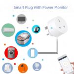 Tuya 16A Smart Socket WiFi UK Smart Plug 3pin Adapter Home Alexà Voice Control Energy Monitoring Function Power Outlet Set