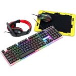 Twolf Light-UP Four-in-One Gaming Combo Kit with Gaming Keyboard, Gaming Mouse, Mouse Pad, and Gaming Headphones