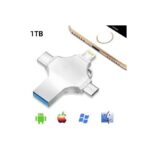 USB Flash Drive 1TB - 4-in-1 USB 3.0, Silver, Multi-Interface
