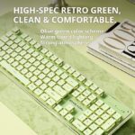 V3 wired backlit keyboard Cool backlight Ergonomic design Waterproof and dustproof Used for office and games-Green